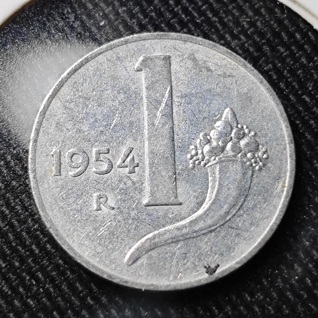 KK钱币收藏小铺  第391期  2月预留时间 周末发货  1954意大利1里拉