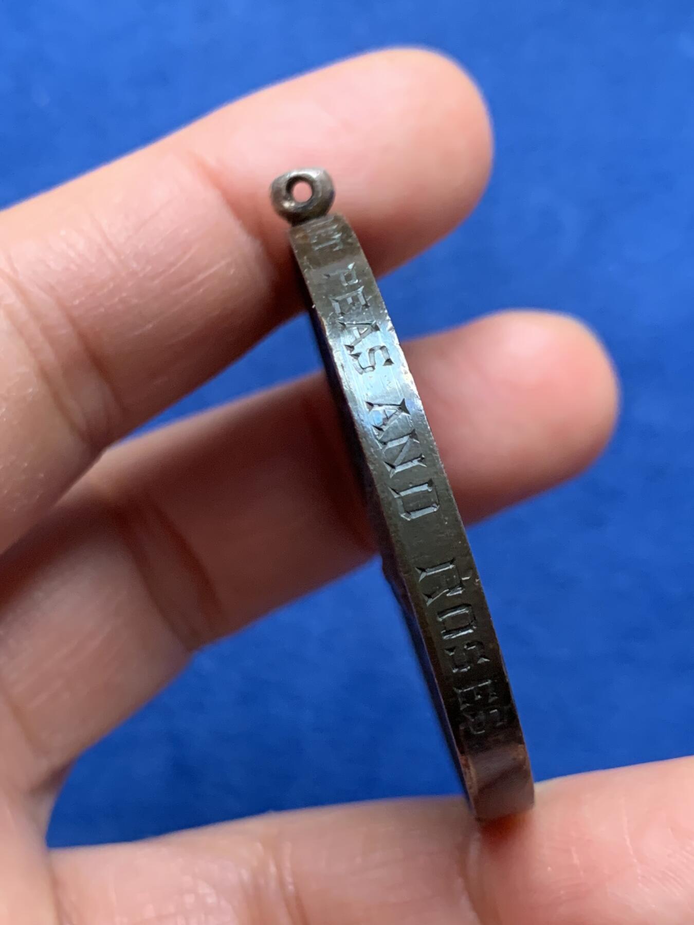 《竞宝斋》第463-465场 周日，周一，周二，3场连拍 （全场包邮）欢迎送拍 英国1924年谢菲尔德花卉菊类种植协会比赛铜章，花卉类高浮雕铜章，优雅美好。45.7克，45mm