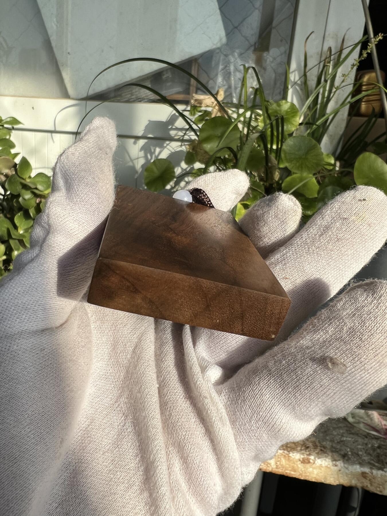 零元拍：B23金丝楠平安无事牌，满水波香喷喷的小金砖，金光闪闪，69/47/13MM