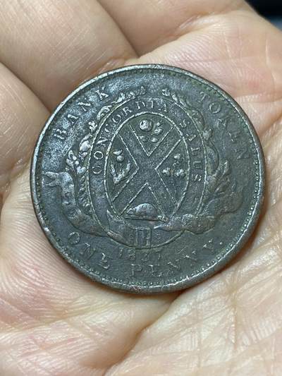 2026年第十七场(总第一百八十六场）外国好品散币场(免佣金) - 少见–下加拿大省1837年1便士大铜币(1便士–2苏双面值，City  Bank–城市银行版，KM#Tn10)