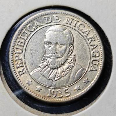 KK钱币收藏小铺  第398期 百期特拍（四拍之二） 2月预留时间 周末发货 -  1935尼加拉瓜10分银币！