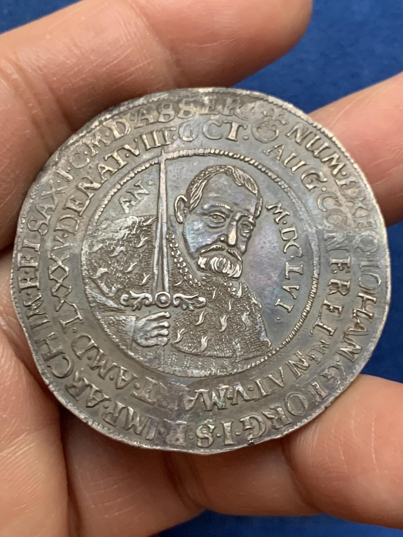 《竞宝斋》第463-465场 周日，周一，周二，3场连拍 （全场包邮）欢迎送拍 德国1656萨克森公爵逝世纪念泰勒 ，砸盒取出，可上手盘玩