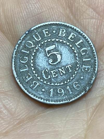 2026年第十七场(总第一百八十六场）外国好品散币场(免佣金) - 比利时🇧🇪1916年5分(一战德国占领时期，关门年仅发行2年)