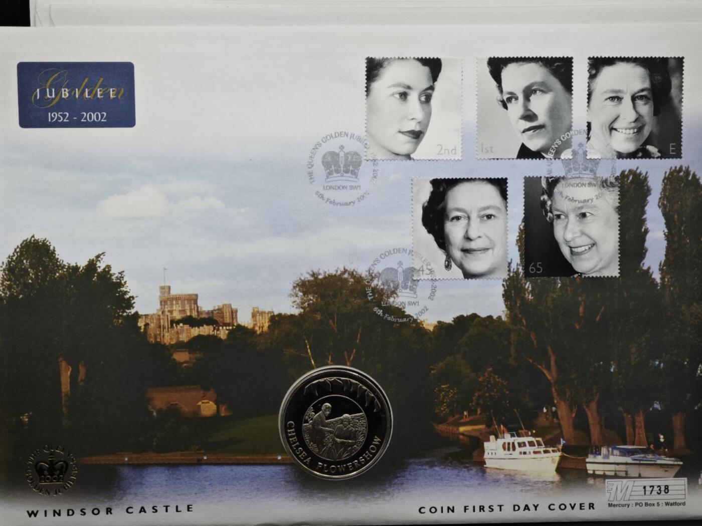 【淘币小摊】限时拍第八百六十二拍  克朗币邮币封场  满百包邮可预留两周  周一统一发货  福克兰群岛2002年女王登基金禧50便士纪念币邮币封