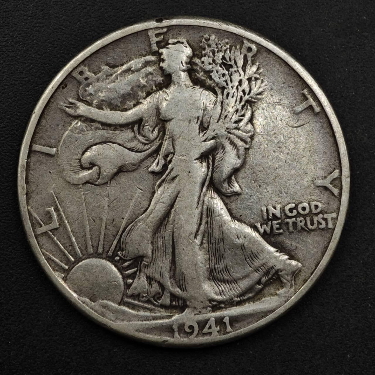 【淘币小摊】实时拍第八百六十一拍   银币套币场   满百包邮可预留二周 每周一统一发货   美国1941年行走半美元银币