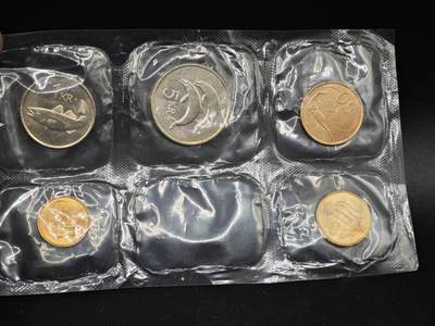 【淘币小摊】实时拍第八百六十一拍   银币套币场   满百包邮可预留二周 每周一统一发货   - 冰岛1981年5枚塑封套币