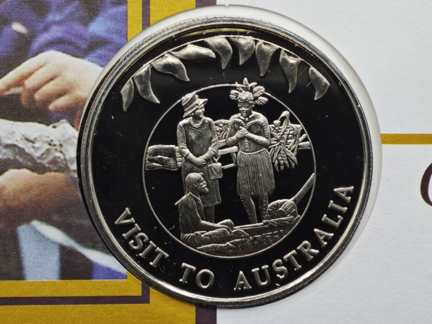 【淘币小摊】限时拍第八百六十二拍  克朗币邮币封场  满百包邮可预留两周  周一统一发货  福克兰群岛2002年女王登基金禧50便士纪念币邮币封