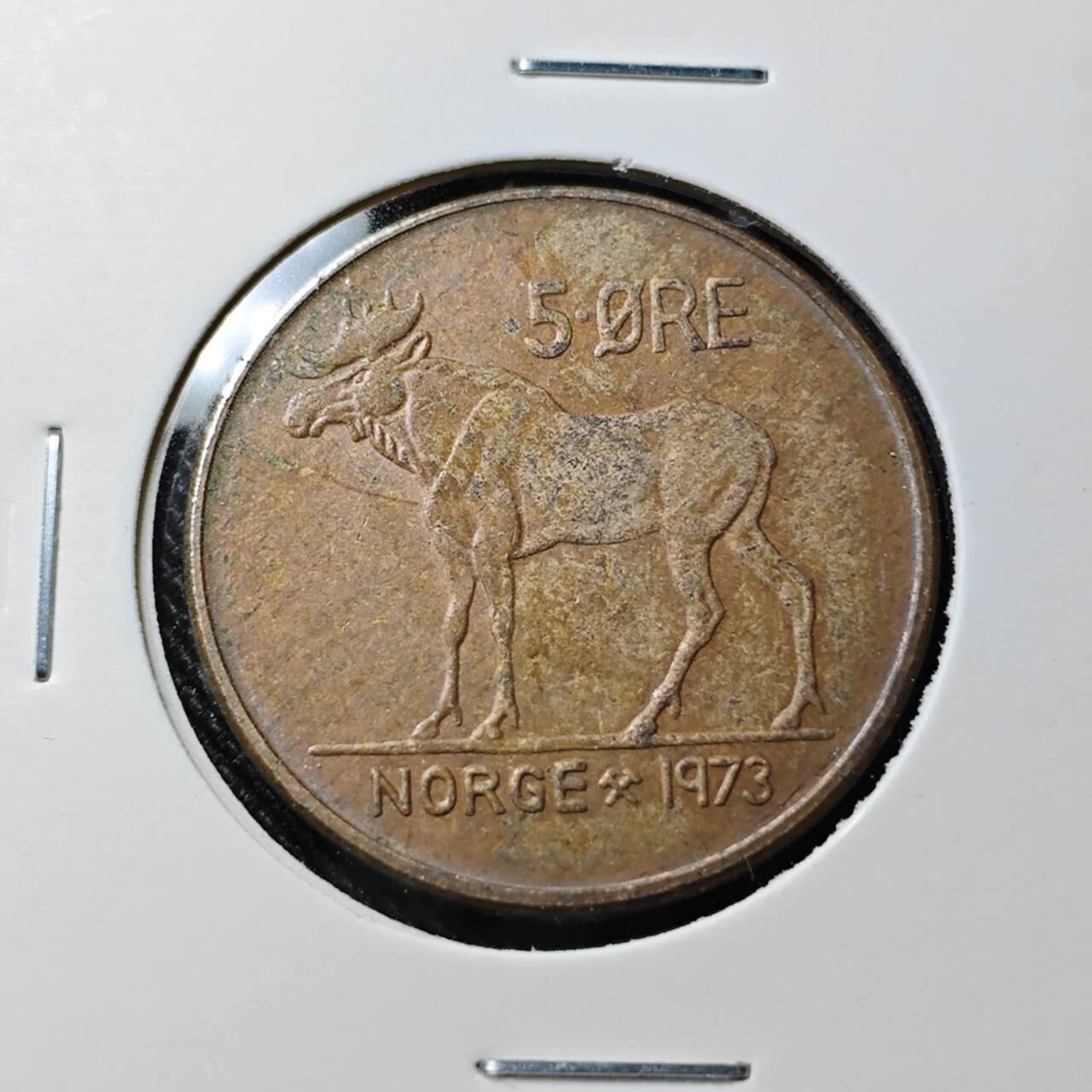 KK钱币收藏小铺  第391期  2月预留时间 周末发货  挪威5欧尔铜币 动物版