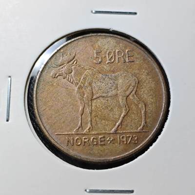 KK钱币收藏小铺  第391期  2月预留时间 周末发货 -  挪威5欧尔铜币 动物版