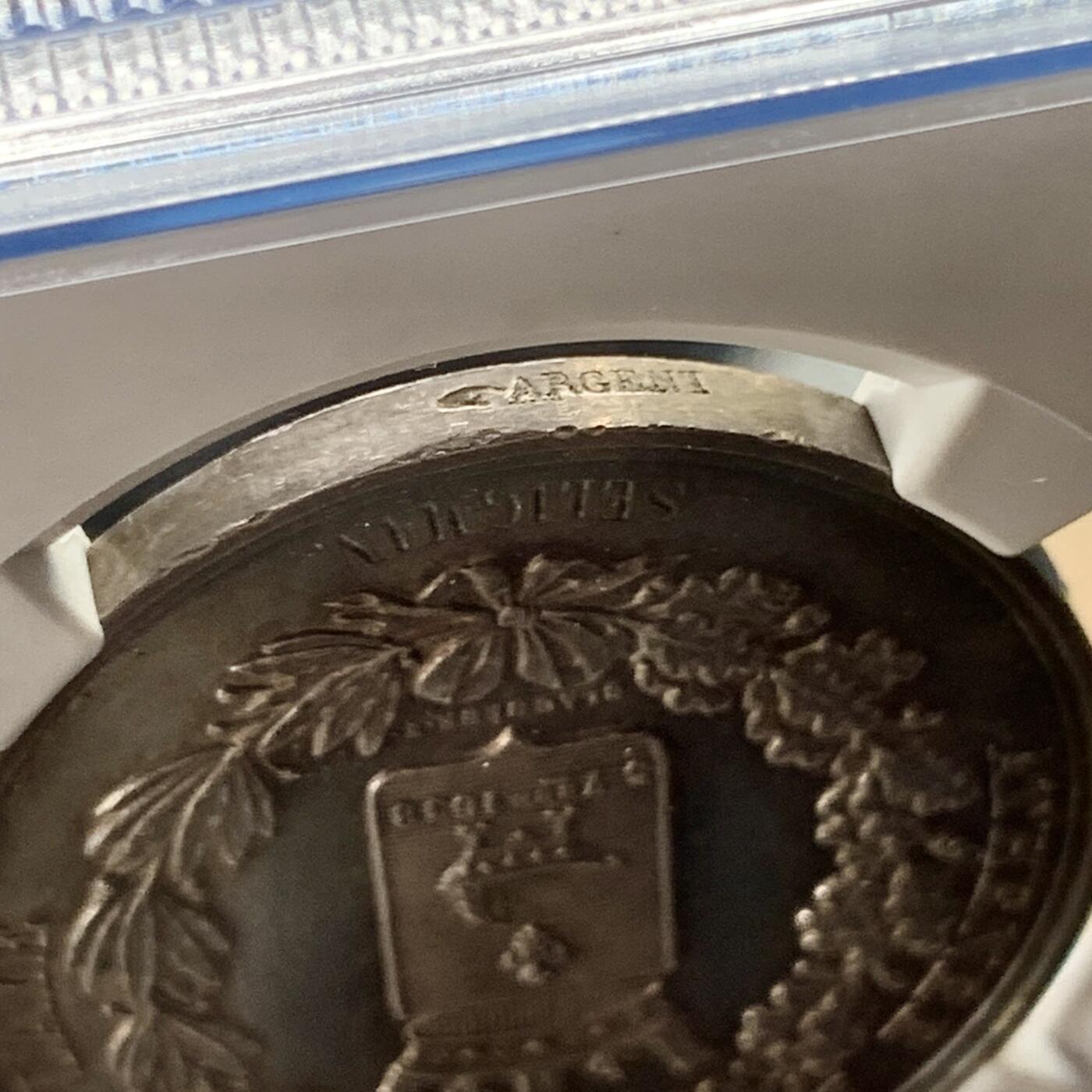 掌中浮雕-藏着的欧洲第052场 法国学校银质奖章，35mm