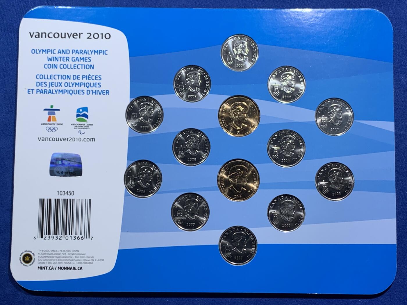 《竞宝斋》第463-465场 周日，周一，周二，3场连拍 （全场包邮）欢迎送拍 加拿大混年份纪念套币 温哥华冬季奥运会和残奥会14枚纪念币2007/2008/2009/2010年 大卡装