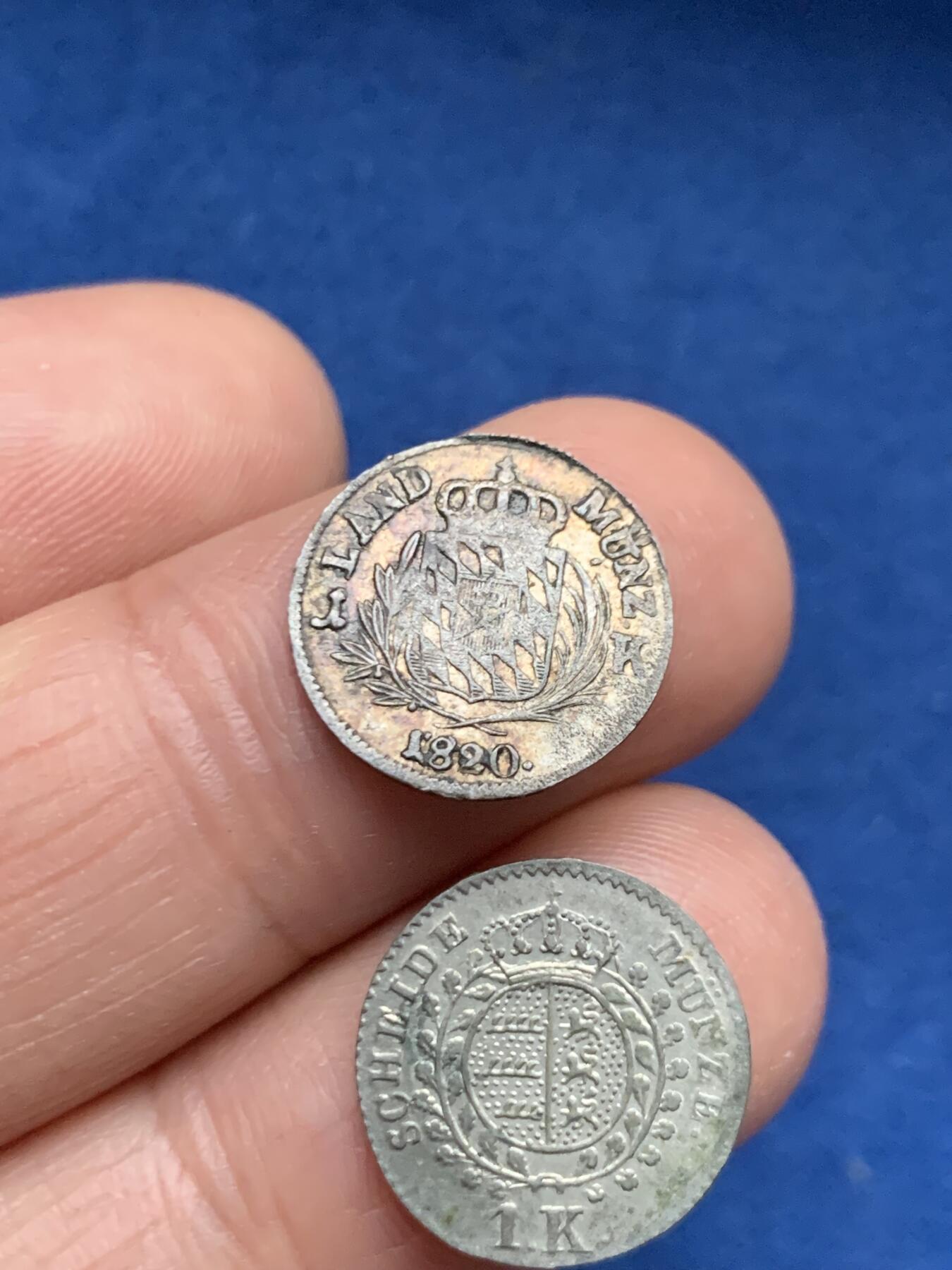 《竞宝斋》第463-465场 周日，周一，周二，3场连拍 （全场包邮）欢迎送拍 两枚一组 德邦符腾堡巴伐利亚君主头像1克鲁泽小银币