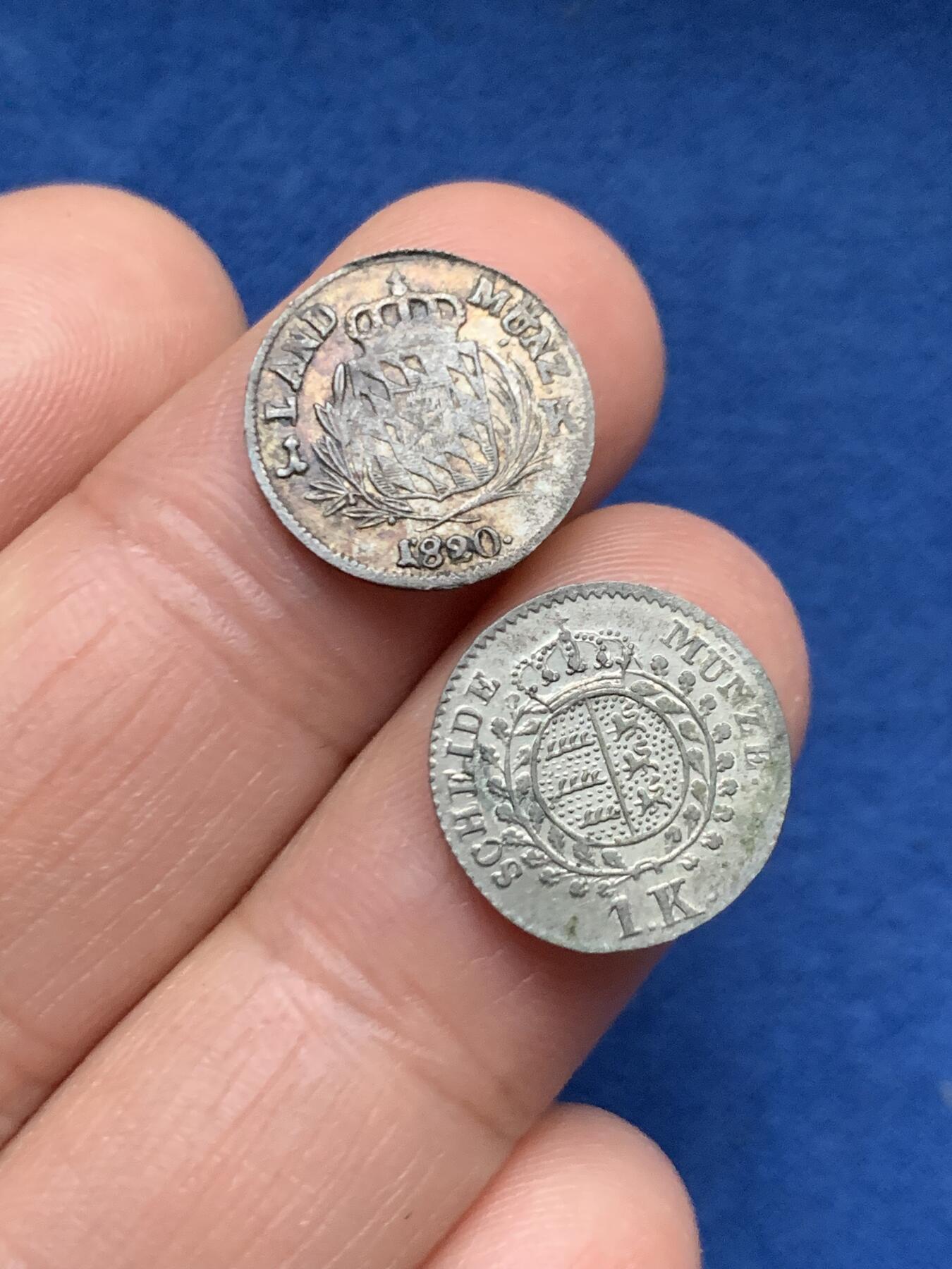 《竞宝斋》第463-465场 周日，周一，周二，3场连拍 （全场包邮）欢迎送拍 两枚一组 德邦符腾堡巴伐利亚君主头像1克鲁泽小银币