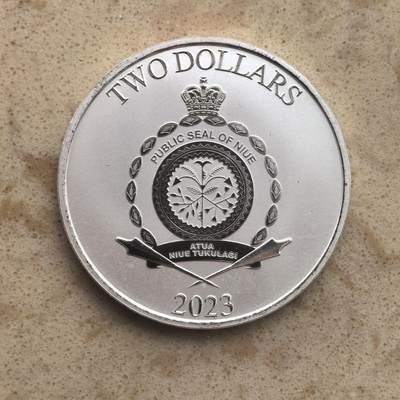 道一币馆币章第一百六十五场 - 纽埃2023年星球大战系列-绝地武士徽章2元精制银币  31.1g  999s