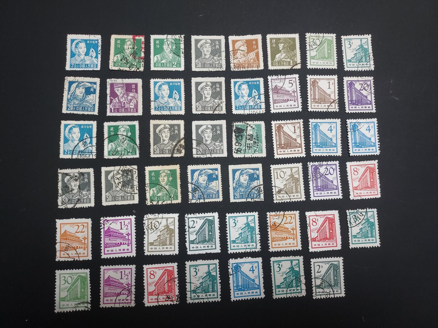 博彦收藏 TM  2月7日 8点邮票专场 全场包邮 普票旧票一组，具体以图片为准，个别瑕疵，大部分上品