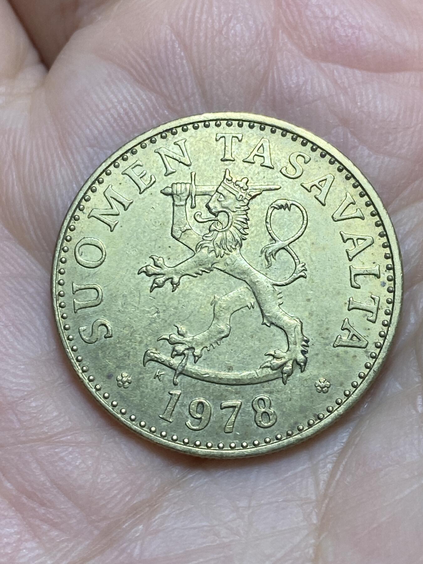 2026年第十七场(总第一百八十六场）外国好品散币场(免佣金) 芬兰🇫🇮1978年50盆尼(共和国时期第三套，K标)