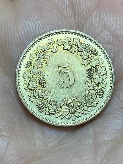 2026年第十七场(总第一百八十六场）外国好品散币场(免佣金) - 瑞士🇨🇭1989年5拉彭(第五版，后期B标伯尔尼造)