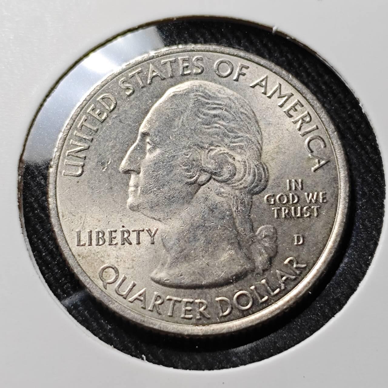 KK钱币收藏小铺  第391期  2月预留时间 周末发货  美国25分纪念币 好品