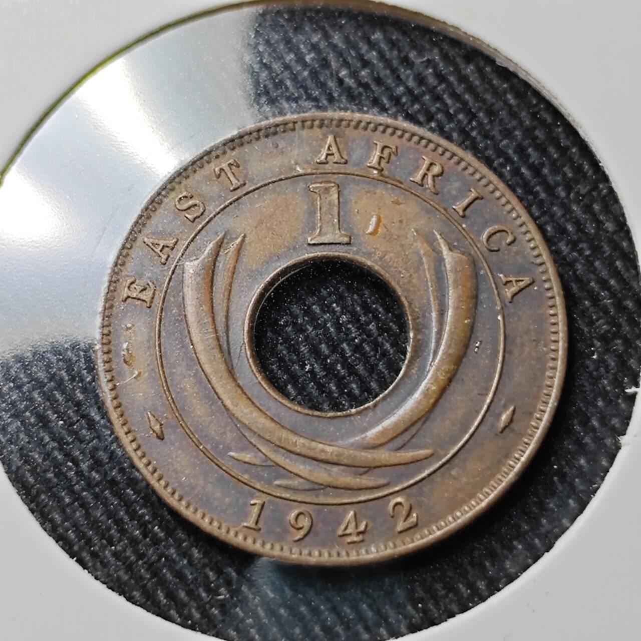 KK钱币收藏小铺  第391期  2月预留时间 周末发货  1942英属东非1分 乔六