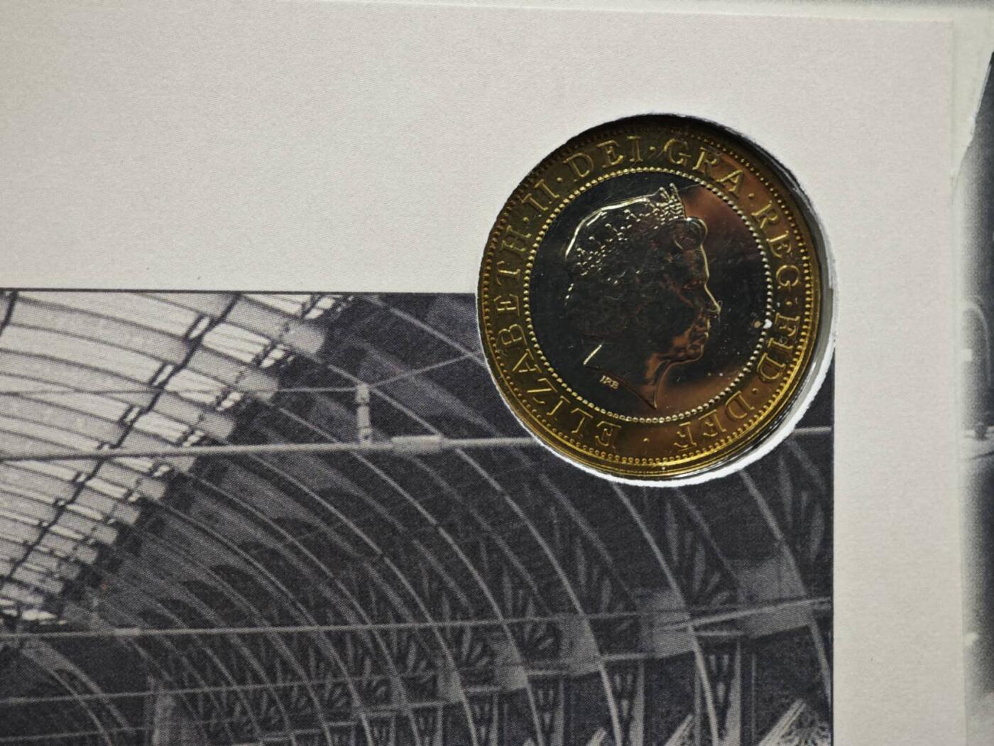 【淘币小摊】限时拍第八百六十二拍  克朗币邮币封场  满百包邮可预留两周  周一统一发货  英国2006年帕丁顿车站2镑铜币邮币封