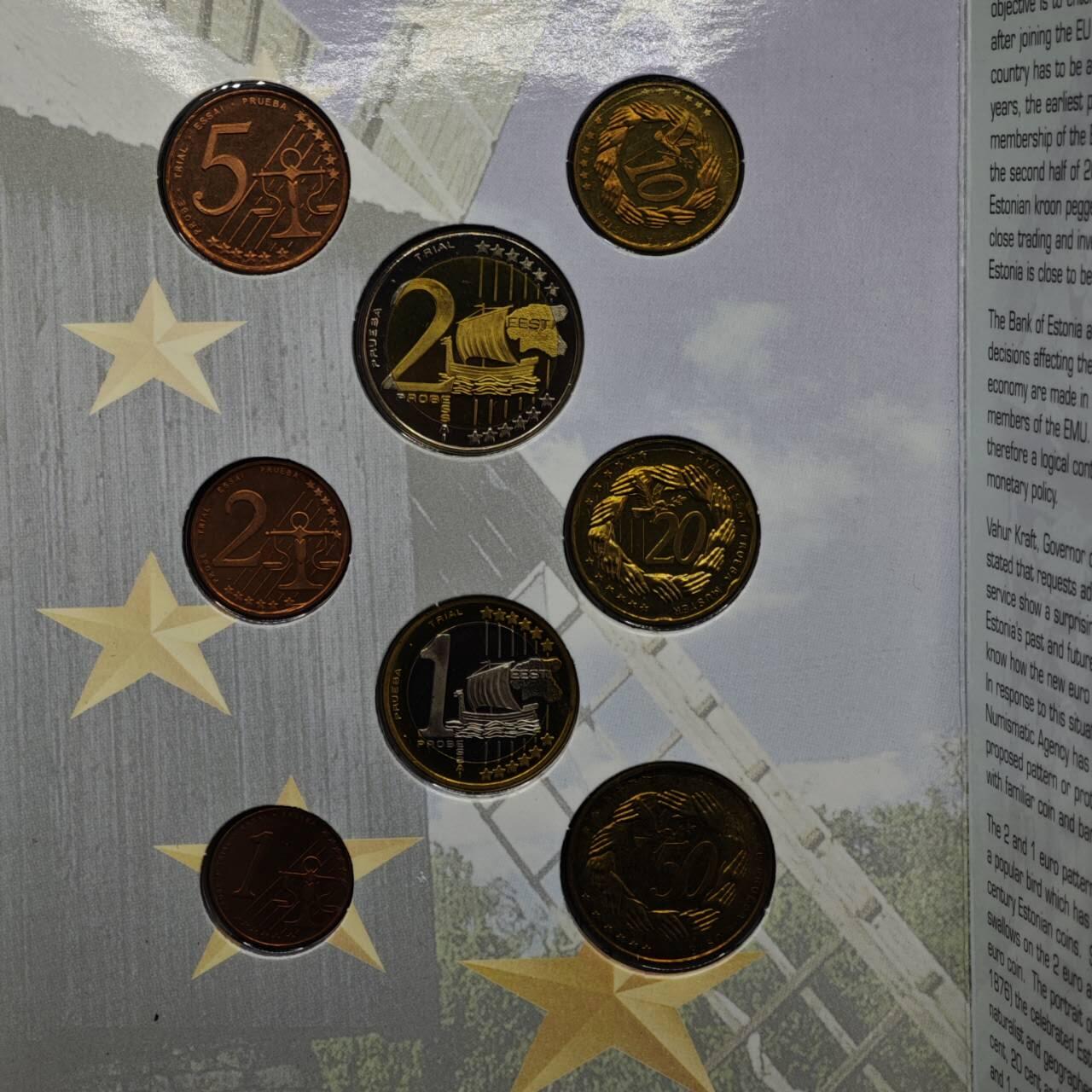 【淘币小摊】实时拍第八百六十一拍   银币套币场   满百包邮可预留二周 每周一统一发货   爱沙尼亚2004年欧元型样币