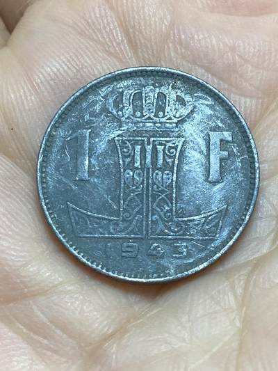 2026年第十七场(总第一百八十六场）外国好品散币场(免佣金) - 比利时🇧🇪1943年1法郎(二战德国占领时期)