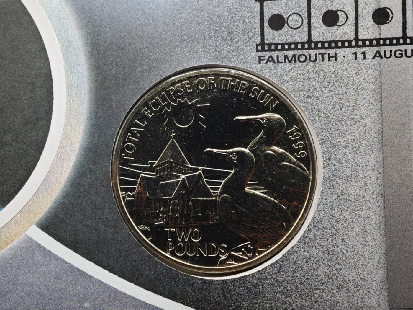 【淘币小摊】限时拍第八百六十二拍  克朗币邮币封场  满百包邮可预留两周  周一统一发货  奥尔德尼1999年太阳系2镑纪念币邮币封