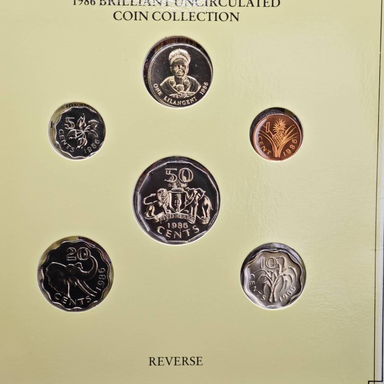 【淘币小摊】实时拍第八百六十一拍   银币套币场   满百包邮可预留二周 每周一统一发货   斯威士兰1986年套币