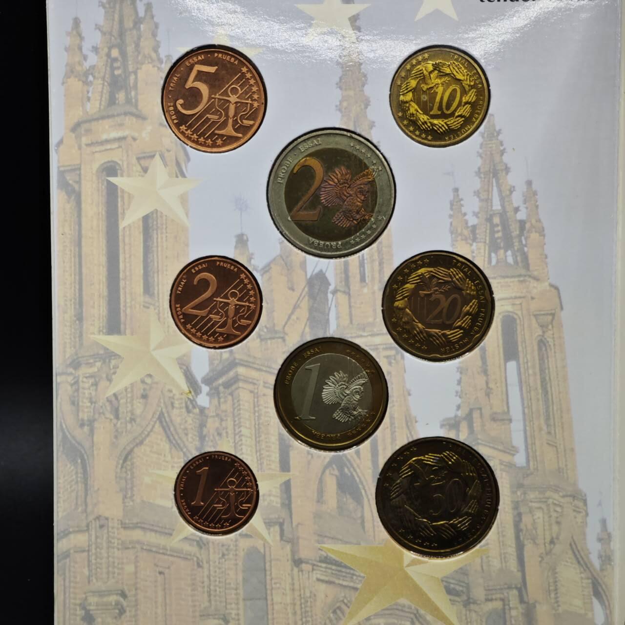 【淘币小摊】实时拍第八百六十一拍   银币套币场   满百包邮可预留二周 每周一统一发货   拉脱维亚2004年欧元型样币