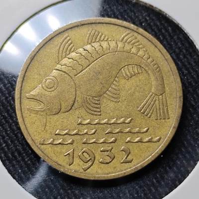 KK钱币收藏小铺  第398期 百期特拍（四拍之二） 2月预留时间 周末发货 -  1932但泽10芬尼铜币