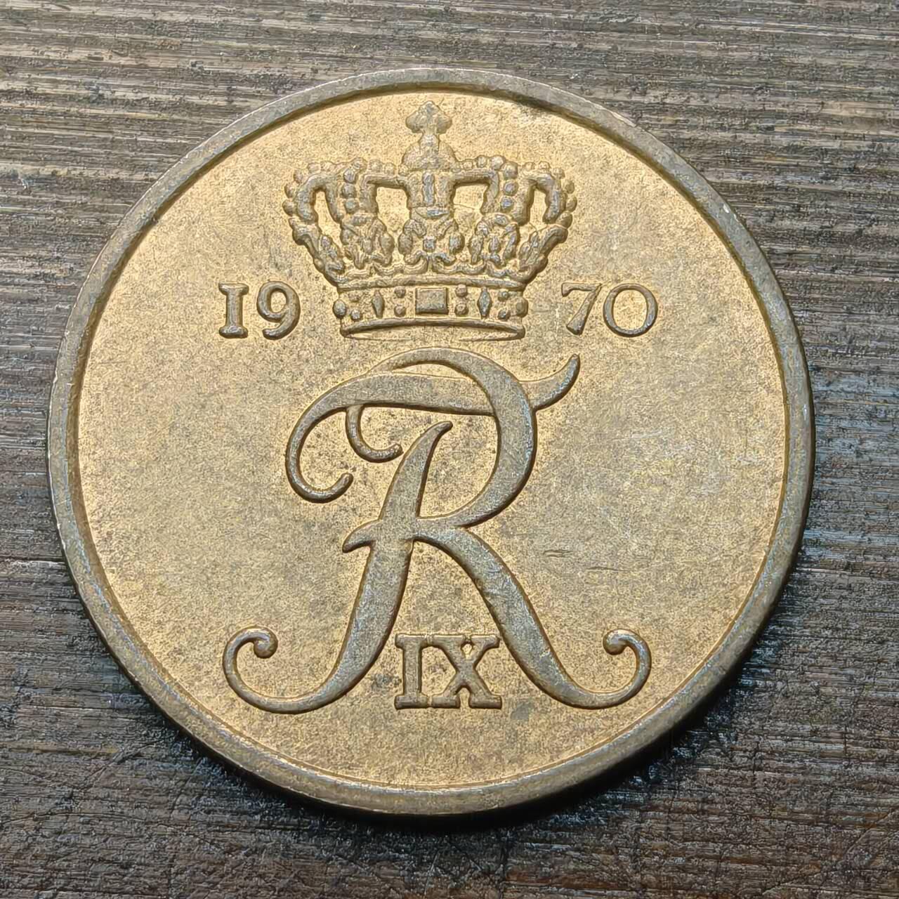 【铜匠收藏】★第143★散币专场 不寄存，30包邮。不满30元，支付5元运费。《接受代拍 代送NGC评级》 90【无寄存】丹麦 1970年 5欧尔 铜币