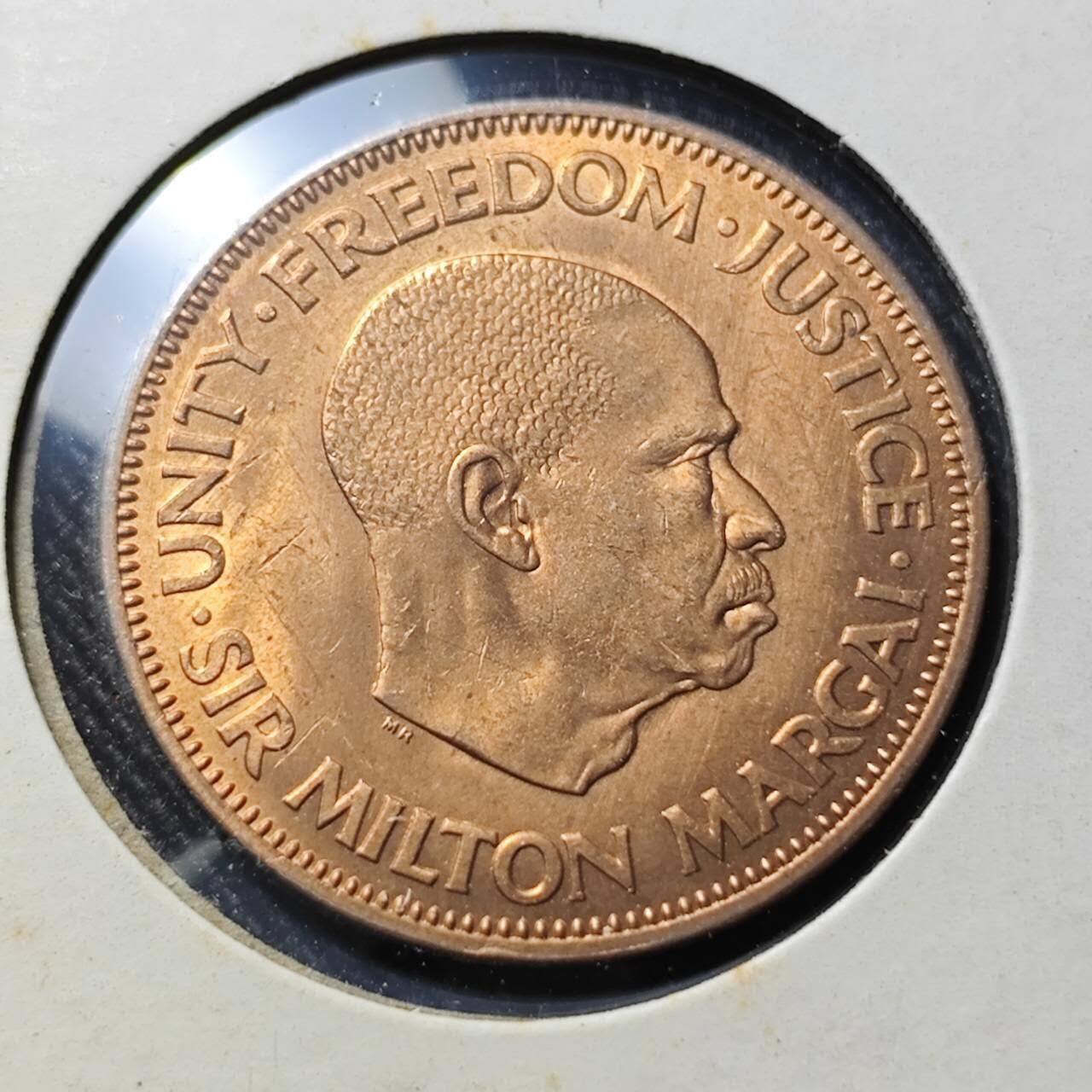 KK钱币收藏小铺  第391期  2月预留时间 周末发货  1964塞拉利昂1分铜币 好品