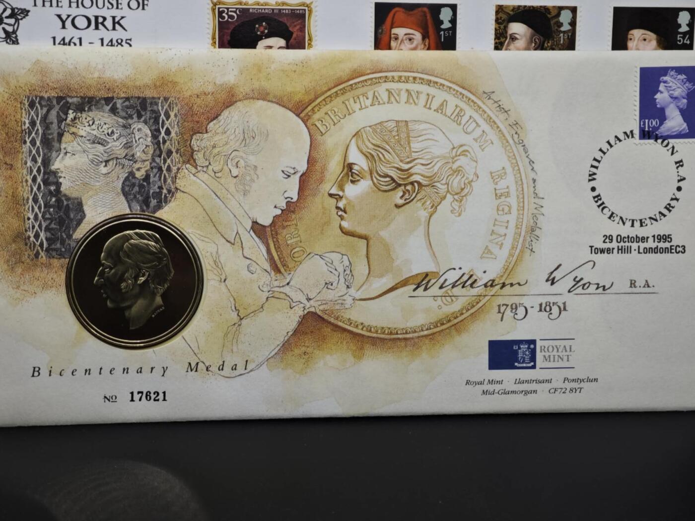 【淘币小摊】限时拍第八百六十二拍  克朗币邮币封场  满百包邮可预留两周  周一统一发货  英国维多利亚肖像雕刻师纪念章邮币封