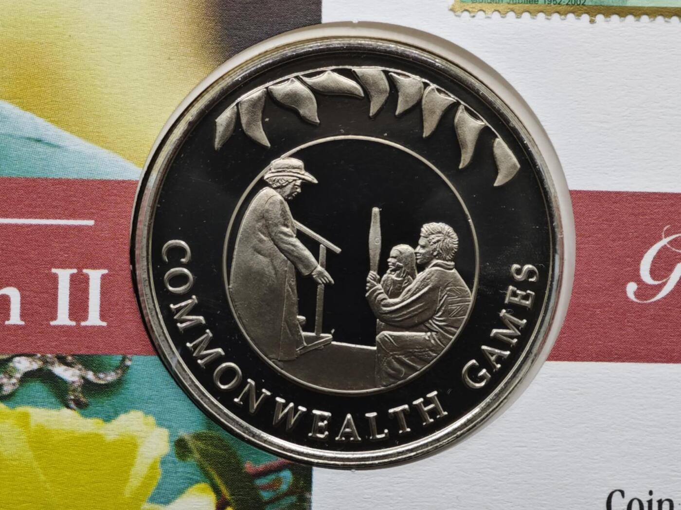 【淘币小摊】限时拍第八百六十二拍  克朗币邮币封场  满百包邮可预留两周  周一统一发货  福克兰群岛2002年女王登基金禧50便士纪念币邮币封