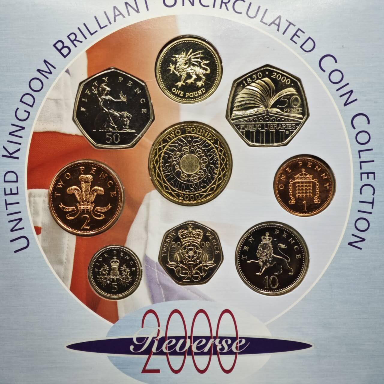 【淘币小摊】实时拍第八百六十一拍   银币套币场   满百包邮可预留二周 每周一统一发货   英国2000年套币