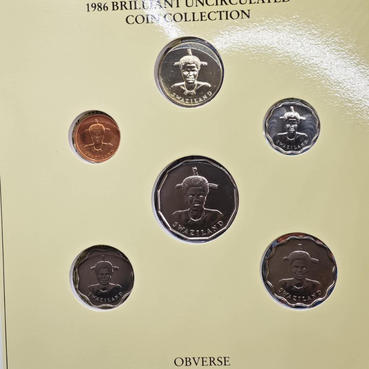 【淘币小摊】实时拍第八百六十一拍   银币套币场   满百包邮可预留二周 每周一统一发货   斯威士兰1986年套币