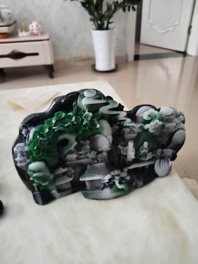 独山玉山水摆件 - 独山玉山水摆件