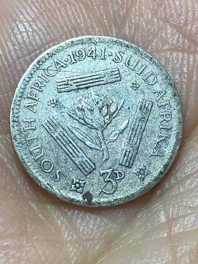 2026年第十七场(总第一百八十六场）外国好品散币场(免佣金) - 英属南非1941年3便士银币(乔治六世第一版，800高银)