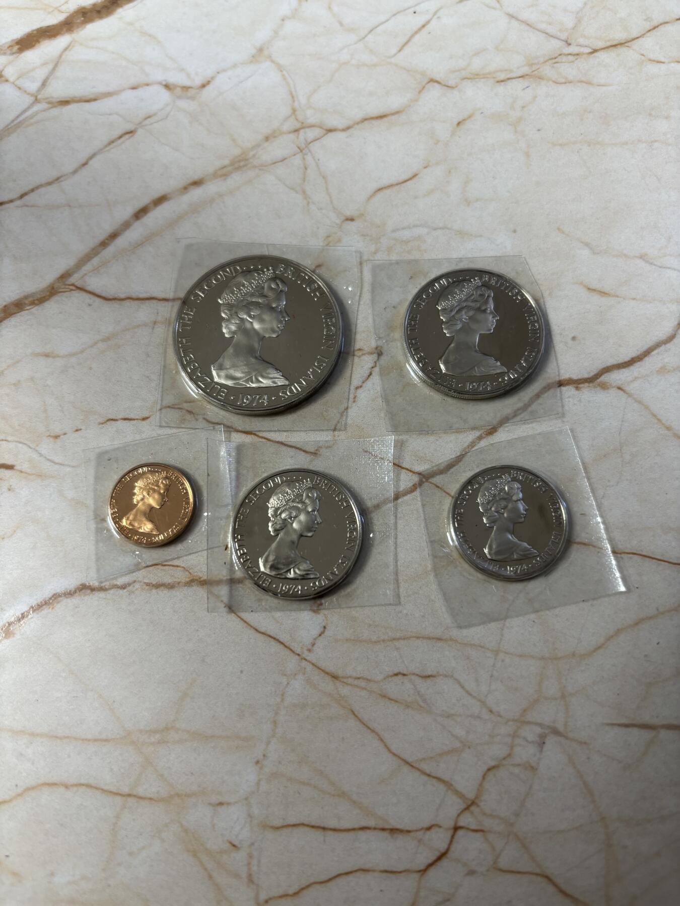 第190期拍卖 维尔京1974年纪念币5枚套