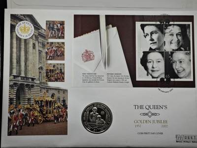 【淘币小摊】限时拍第八百六十二拍  克朗币邮币封场  满百包邮可预留两周  周一统一发货  - 塞拉利昂2002年女王登基金禧1元纪念币邮币封