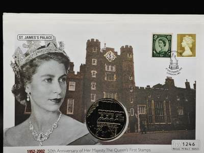 【淘币小摊】限时拍第八百六十二拍  克朗币邮币封场  满百包邮可预留两周  周一统一发货  - 斐济2002年女王登基金禧1元纪念币邮币封