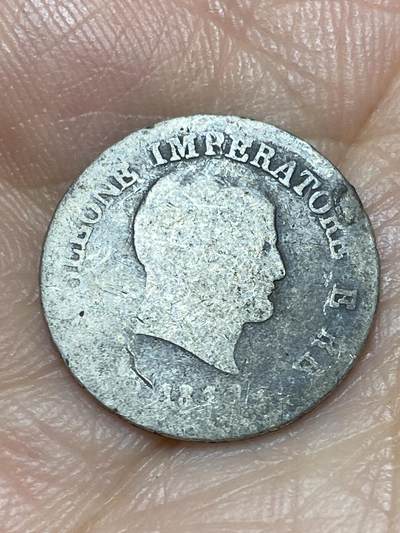 2026年第十七场(总第一百八十六场）外国好品散币场(免佣金) - 少见–拿破仑意大利王国1811年10索尔迪银币(等值1/2里拉，拿破仑一世时期，M标米兰造，900高银)