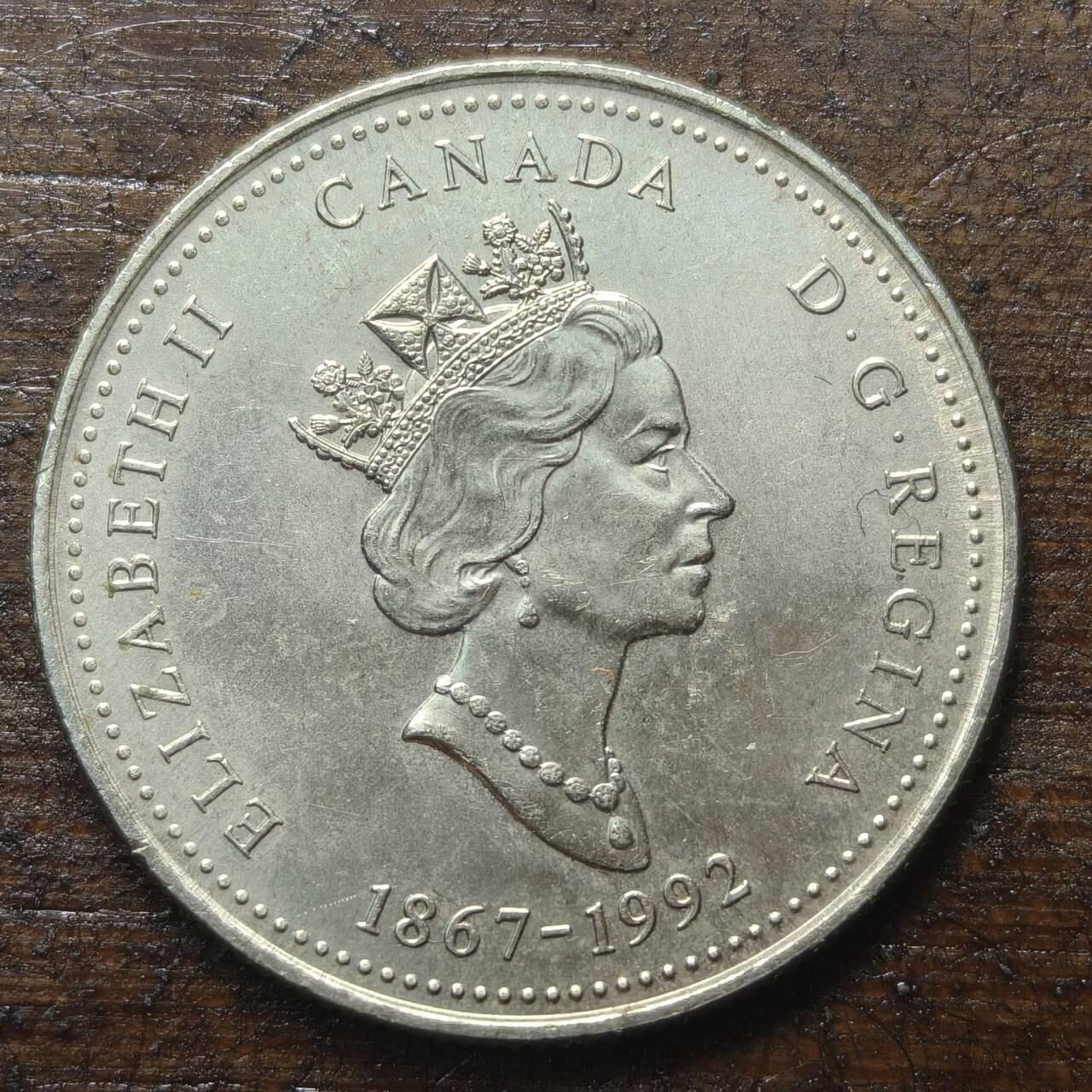 【铜匠收藏】★第143★散币专场 不寄存，30包邮。不满30元，支付5元运费。《接受代拍 代送NGC评级》 21【无寄存】加拿大 1992年 25分