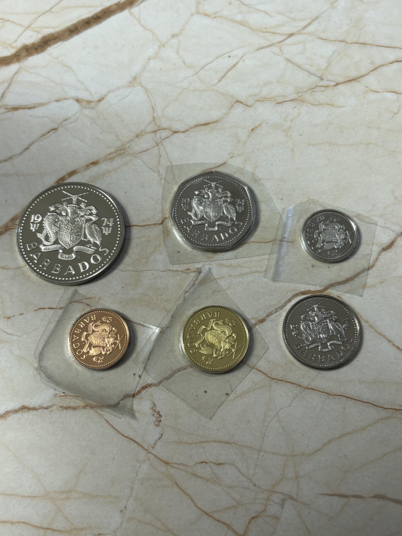 第190期拍卖 巴巴多斯1974年纪念币6枚套