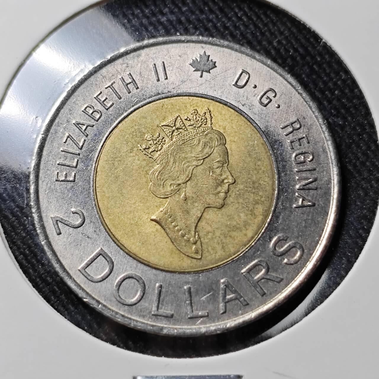 KK钱币收藏小铺  第391期  2月预留时间 周末发货 2000 加拿大2元 千禧年