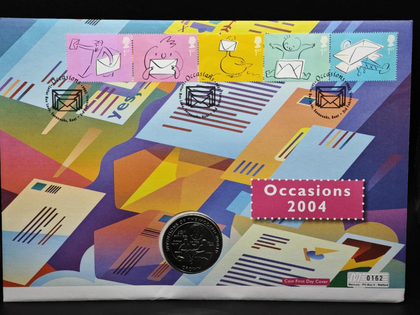 【淘币小摊】限时拍第八百六十二拍  克朗币邮币封场  满百包邮可预留两周  周一统一发货  马恩岛1995年现代发明克朗纪念币邮币封