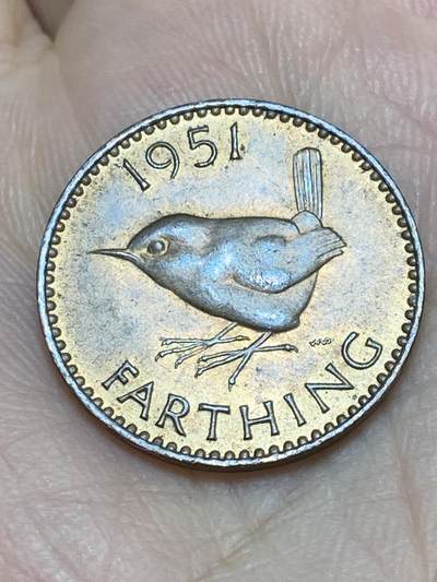 2026年第十七场(总第一百八十六场）外国好品散币场(免佣金) - 原光好品–英国🇬🇧1951年1法新(乔治六世第二版)