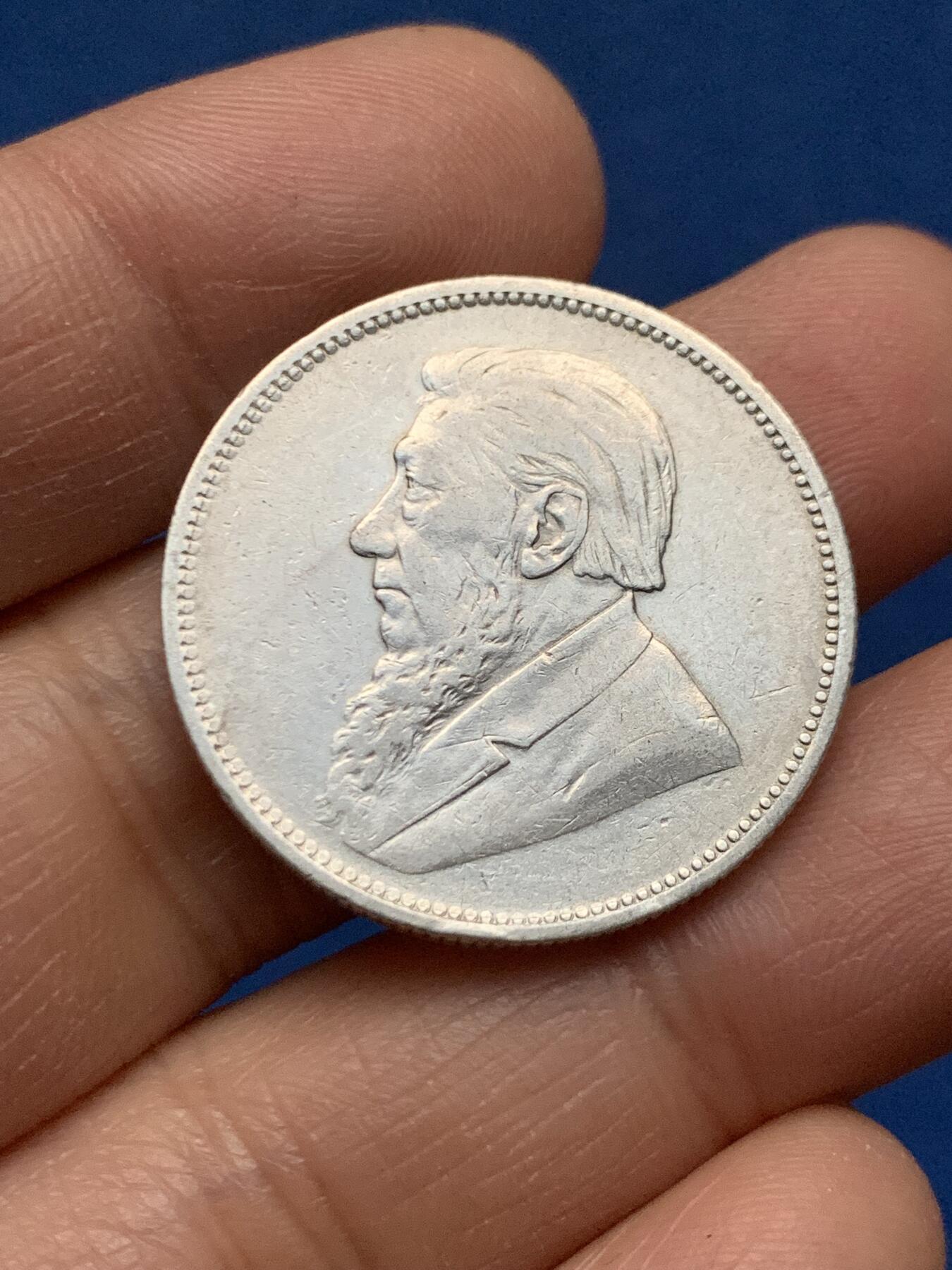 《竞宝斋》第463-465场 周日，周一，周二，3场连拍 （全场包邮）欢迎送拍 德兰士瓦共和国 1897年2先令 银币 南非的前身之一 仅存在不到50年 这枚细节很好 少见品种