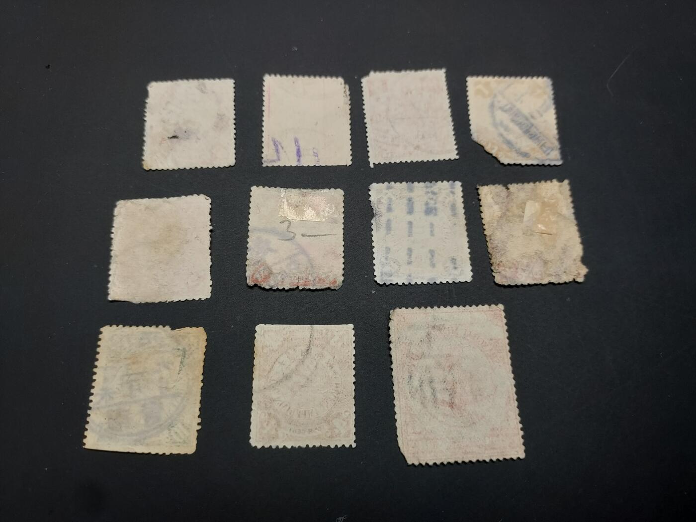 博彦收藏 TM  2月7日 8点邮票专场 全场包邮 大清蟠龙等旧票11枚，均有破损