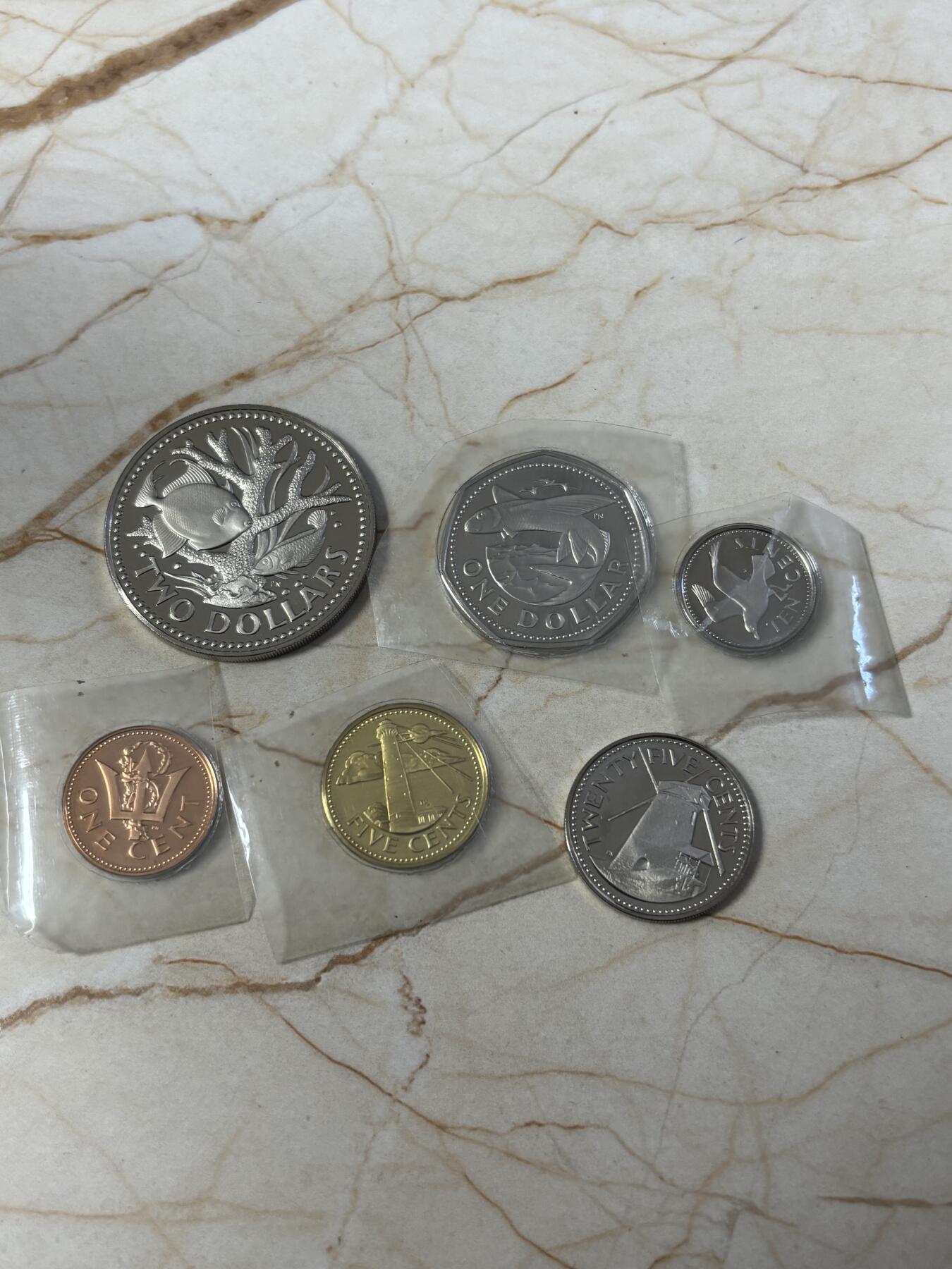 第190期拍卖 巴巴多斯1974年纪念币6枚套